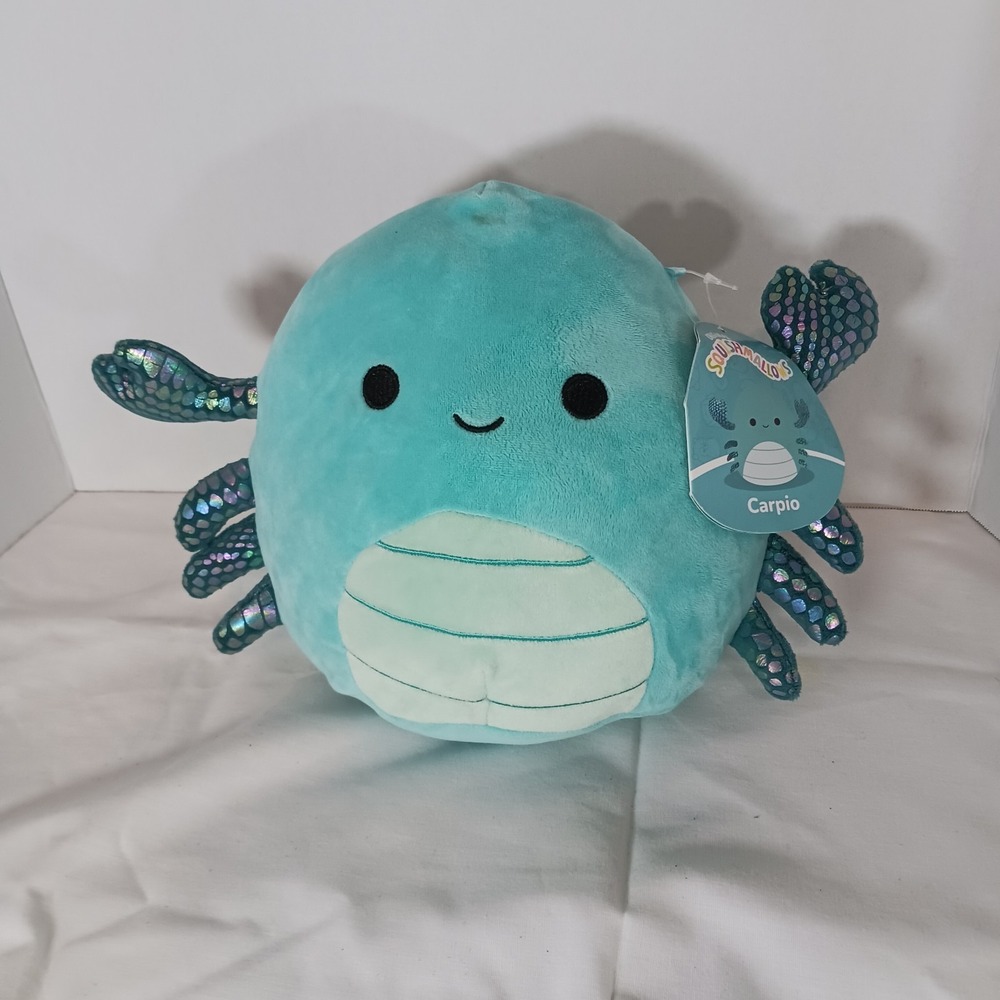 Squishmallows Carpio Blue Octopus Plush Doll, Washable, 2024